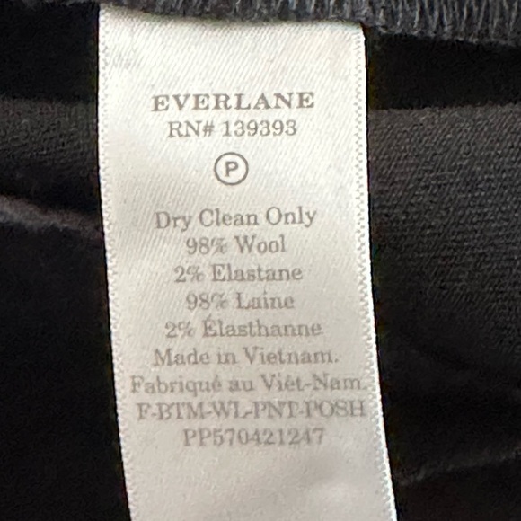 NEW  Everlane The ’80s Italian Wool Wide Leg Pants in Black Side Buckles Size 2 - Picture 8 of 11